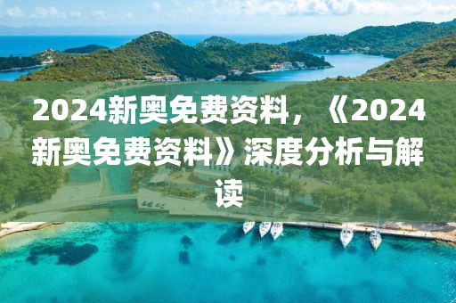 2024新奥正版资料免费提供的深度解析